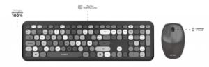 Kit Teclado y Mouse Acteck Creator Chic Colors MK475 Inalambrico, USB, Negro