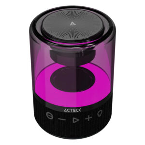 Bocina Portatil Acteck Glee Pure AP30, Inalambrica, Bluetooth, USB-C, LED, Negro