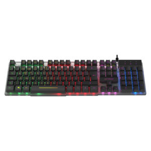 Teclado Acteck LED Aurean II TA220G, Alambrico, USB, RGB, Negro