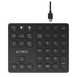 Teclado numerico Acteck Inspire Pad Pro TN480, Inalambrico, Bluetooth, Negro