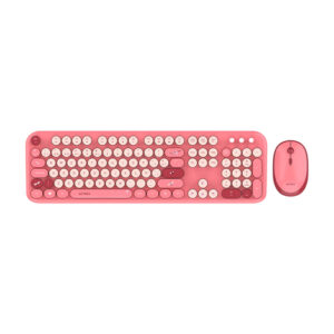 Kit Teclado y Mouse Acteck Creator Chic K-Colors MK485, Inalambrico, USB, Rojo