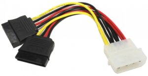 Cable de alimentacion X-Case ACCCABLE04 Conector 1Molex (4 puntas) Conector2 2x SATA 15-pines Multicolor