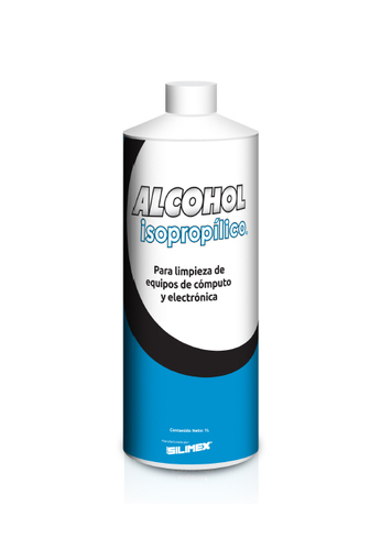 Alcohol Isopropilico Silimex 1 litro, Para Limpieza De Equipos De Computo Y Electronica