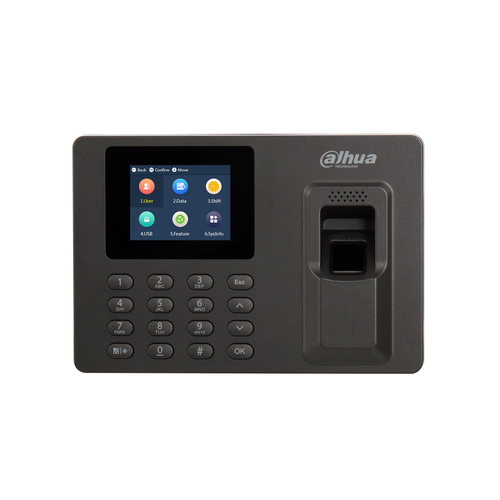 Control de acceso y Asistencia Dahua, huella y contrasena, Pantalla 2.4 pulg, 1000 Usuarios, 2000 Huellas, USB