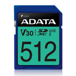 Memoria SD ADATA Premier Pro SDXC, 512 GB, Velocidad 100 MB/s, Clase 10