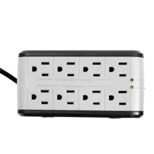 Regulador de voltaje Vorago AVR-200, 650W, 1400VA, 8 Contactos