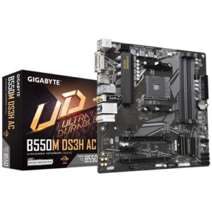 Tarjeta Madre Gigabyte B550M DS3H AC, SKT AM4 AMD, Micro ATX