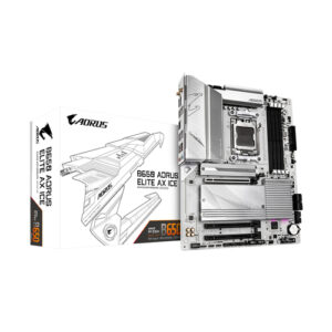 Tarjeta Madre Gigabyte B650 AORUS ELITE AX ICE, AMD, Enchufe AM5, AMD Ryzen 7, 192 GB, DDR5-SDRAM