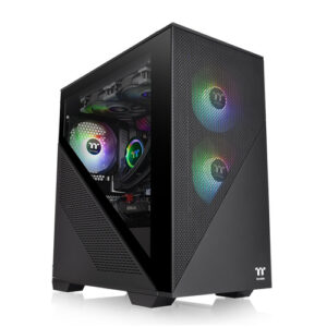Gabinete Thermaltake Divider 170 TG ARGB, Ventana lateral, 2x Ventiladores ARGB, Negro