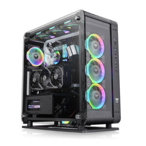 Gabinete Thermaltake Core P6 Midi-Tower, Ventana lateral, Sin fuente, Negro