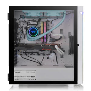 Gabinete Thermaltake H590 TG ARGB Snow, Ventana lateral, 2x Vent. 120mm, Blanco