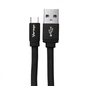 Cable Usb Vorago Cab-214, USB tipo-A a USB tipo-C, 2 Metros, Color Negro