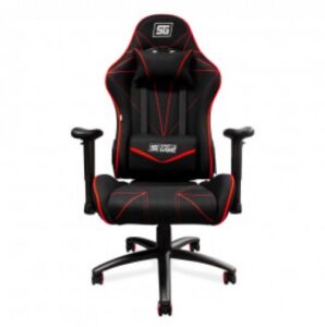 SILLA GAMING VORAGO START THE GAME CGC500-RD, TELA, RECLINABLE, NEGRO/ROJO