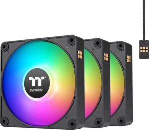 Kit 3 Ventiladores Thermaltake CT140 EX Reverse ARGB Sync, 140mm, Negro