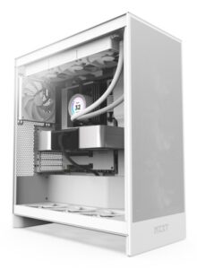 Gabinete NZXT H7 Flow Midi Tower con ventana, 3x Ventiladores 120mm, Blanco