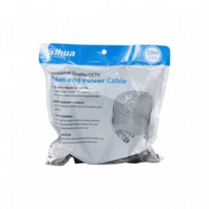 Cable de video y energia Dahua, 30mts, hasta 4k, Exterior e Interior, AHD/CVI/TVI/CVBS, Negro