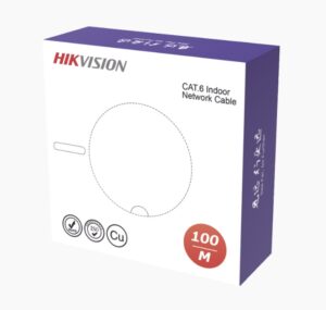 Bobina de Cable Hikvision UTP Cat6, Interior, 100% Cobre, 100mts, para Video y Redes, Blanco