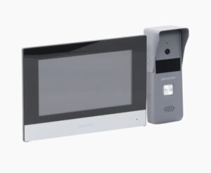 Kit Videoportero Hikvision hibrido, Touch, Wi-Fi, Altavoz, Apertura de Puerta, IP65