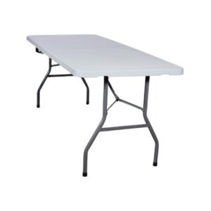 Mesa Plegable 1.83 metros, 183x76x74cm, calibre 28mm, blanca