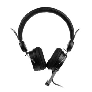 DIADEMA VORAGO HS-201 3.5MM NEGRO, MICROFONO RETRACTIL INTEGRADO