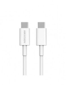 Cable USB Hikvision USB-C a USB-C, 480 Mbps, 60 Watts, Carga Rapida, Blanco