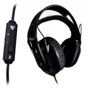 Diadema Game Factor HSG500, Microfono Desmontable, 3.5mm/Adaptador 1 a 2 Puntas, Negro