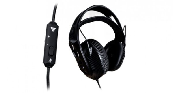 Diadema Game Factor HSG500, Microfono Desmontable, 3.5mm/Adaptador 1 a 2 Puntas, Negro