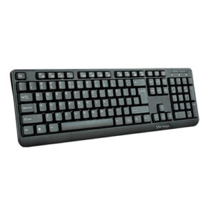 Teclado Vorago KB-102 multimedia, Alambrico, USB, Negro