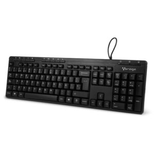 Teclado multimedia Vorago alambrico, KB-202, USB, Negro