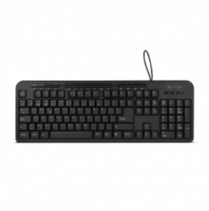 Teclado Vorago multimedia KB-204, USB, ergonomico, negro