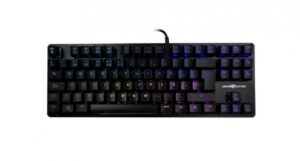 Teclado Mecanico GameFactor KBG500-RD, Compacto, Anti-ghosting, RGB, Cable de Nylon, Negro