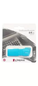 Memoria Usb Kingston DT Exodia, 64Gb, USB 3.2, Color Azul