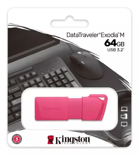 Memoria Usb 3.2 Kingston DT Exodia M 64GB, Color Rosa