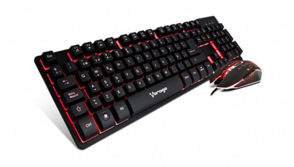 kit Gamer Teclado y Mouse Vorago SG 500, Usb, Anti-Ghosting, Retroiluminado 4 Colores, Usb 2.0