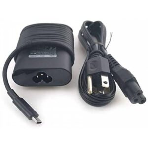 Cargador Original Para Laptop Dell, 45W, USB Tipo C, 100V-240V, Negro