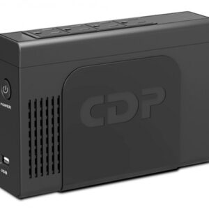 No Break CDP, Compacto 500VA, 250W, 4 contactos, 1xUSB, Respaldo 5min, Negro