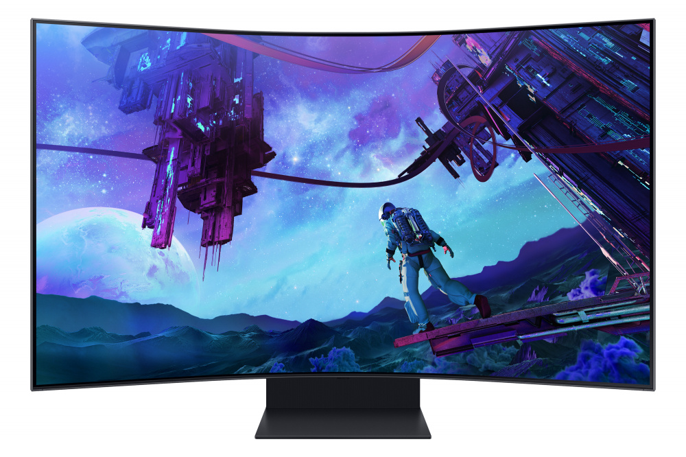 Monitor Gamer Curvo Samsung Odyssey Ark, LED, 55 Pulg, 3840×2160 4K Ultra HD, FreeSync, 165Hz, 3xHDMI, 1xDP, Negro
