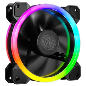 Ventilador Cooler Master MasterFan MF120 S2, 120mm, ARGB, Aura Sync, 1200 RPM, Negro