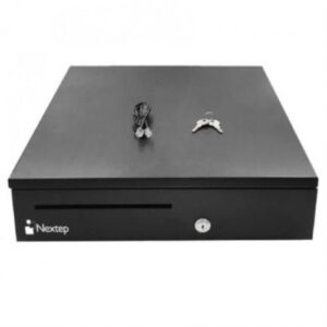 Cajon de Dinero Para Punto De Venta Nextep NE-515, 5 Billetes, 8 Monedas, RJ-11, Negro