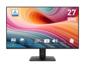 Monitor MSI Pro Pro MP275 E2 LED, 27 Pulg, Full HD 1920x1080, IPS, 120Hz, 4ms, HDMI/DP, Bocinas, Negro