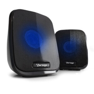Bocinas Usb Vorago SPK-107, 3.5mm, 3W, Luz ambiental, Color Negro