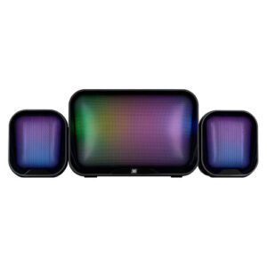 Bocinas Vorago SPK-255, 2.1ch, Iluminacion RGB, Plug 3.5mm, Alimentacion Usn 2.0, Color Negro