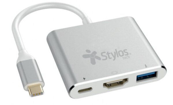 Docking Station Stylos HB001 4K Ultra HD, Interfaz USB Tipo C, USB A (3.1 Gen 1) 1
