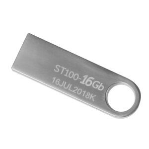 Memoria USB Stylos Tech, 16GB, USB 2.0, Metalica, Plata