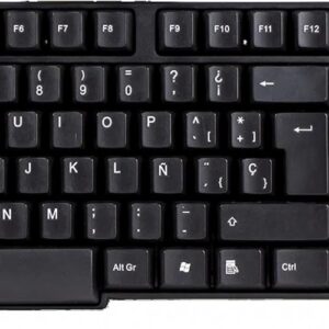 Kit Teclado y Mouse inalambrico Stylos STPKTM3B, Multimedia, 105 Teclas, Negro