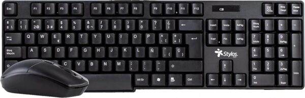 Kit Teclado y Mouse inalambrico Stylos STPKTM3B, Multimedia, 105 Teclas, Negro - Image 2