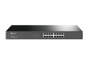 Switch de Red TP-LINK 16 Puertos, Gigabit 10/100/1000Mbps, metalica, montaje en Rack o Escritorio