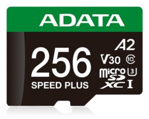 Memoria Micro SD ADATA Speed Plus, 256GB, Velocidad 180 MB/s, Class 10