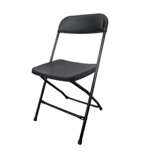 Silla Negra Plegable MODAMOB Reforzada, 47cmx45cmx82cm, tubo 19mm, hasta 120kg