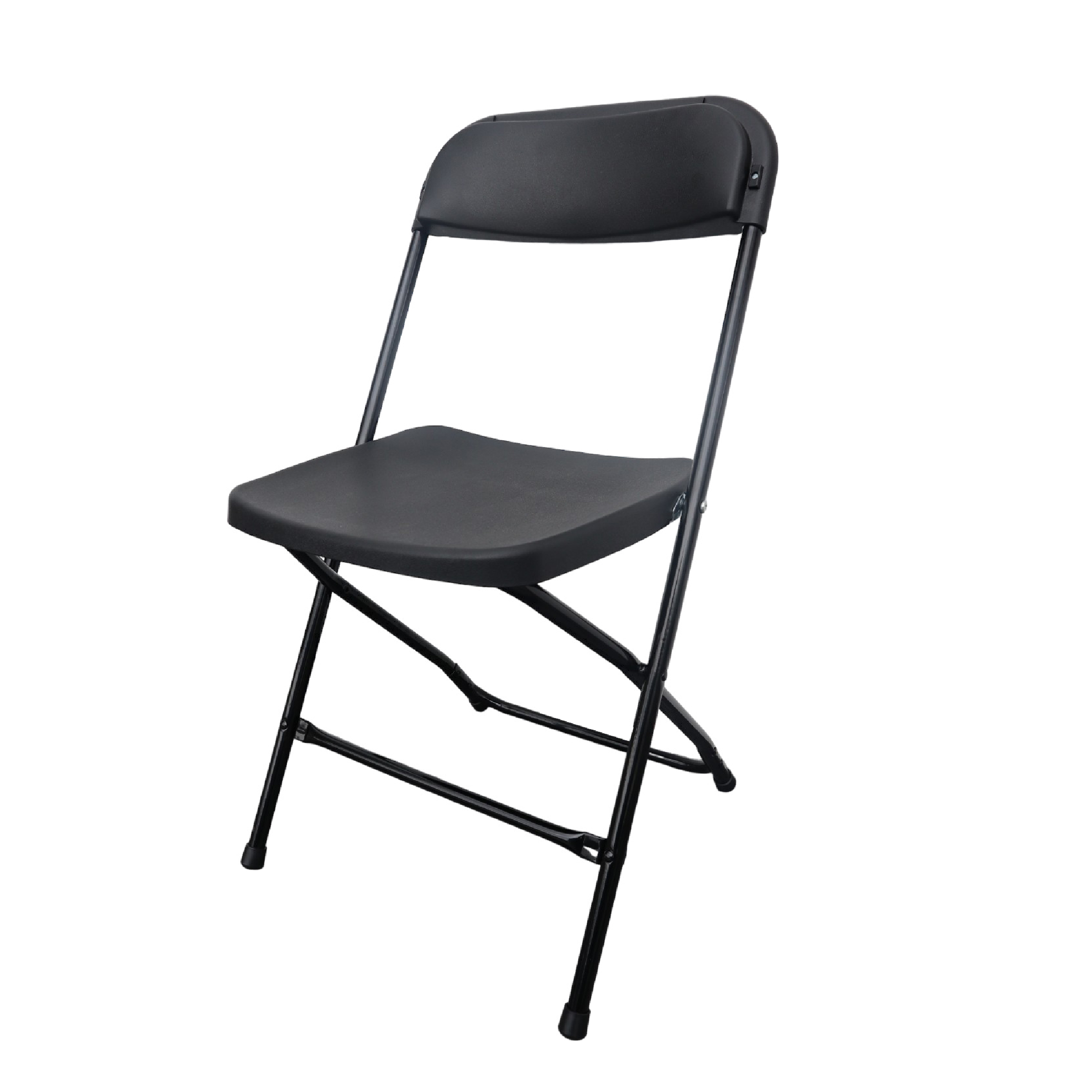Silla Negra Plegable MODAMOB Reforzada, 47cmx45cmx82cm, tubo 19mm, hasta 120kg